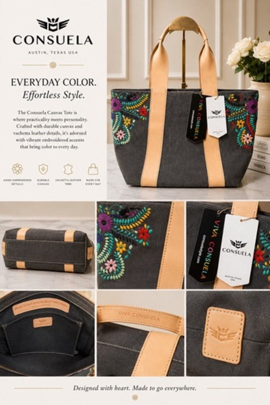 KB079 Consueala Alexis Large Carryall*Beautiful Embroidered NEW with TAGS Tote